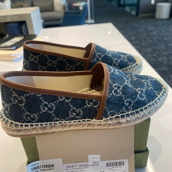 Gucci jacquard denim espadrilles - Picture 4 of 7
